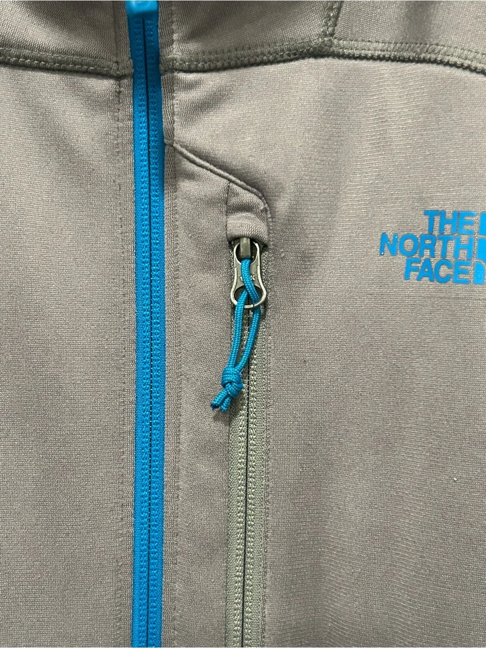 The North Face Men’s XL Apex Bionic Softshell Jacket Gray Blue Full Zip Outdoor